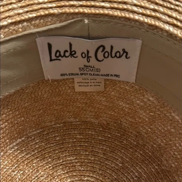 LIKE NEW Lack of Color Spencer Gold Foil Boater Hat - Picture 2 of 5